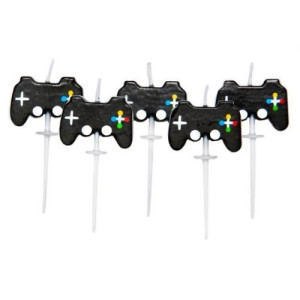 Gaming Party Pick Candles Pk/5