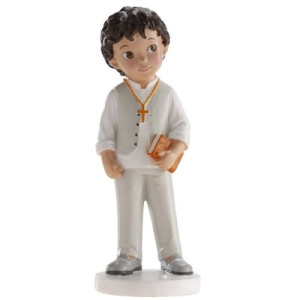 Dekora Communion Boy Topper with Grey Outfit