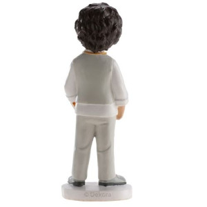 Dekora Communion Boy Topper with Grey Outfit
