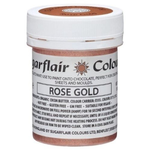 Sugarflair Chocolate Colouring Paint - Rose Gold 35g