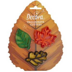 Decora Autumn Leaf Cutters Set/3