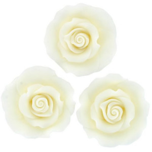50mm Sugar Soft Roses Pk/10 - Warm White