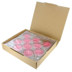 50mm Sugar Soft Roses Pk/10 - Bright Pink