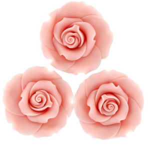 50mm Sugar Soft Roses Pk/10 - Rose Pink