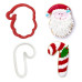 Decora Santa & Candy Cane Cookie Cutters 