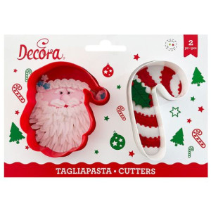 Decora Santa & Candy Cane Cookie Cutters 