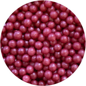 4mm Deep Pink Glimmer Pearls 80g 