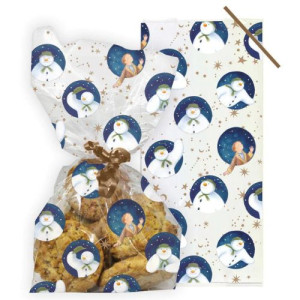 The Snowman™ Navy Snowball Cello Bags with Twist Ties Pk/20