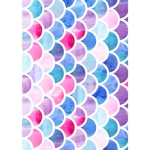 Mermaid Scales Wafer Paper Sheets Pk/2