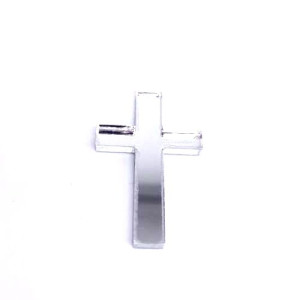 Mini Acrylic Cross - Mirror Silver