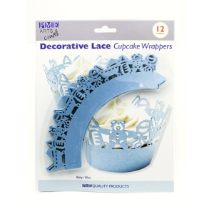 PME Baby Blue Cupcake Wrappers Pk/12