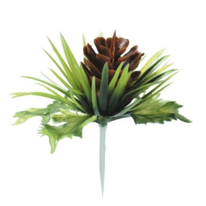 Plastic Pinecone with Leaves Cake Pic