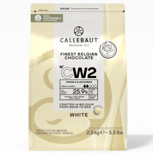 2.5kg Callebaut Belgian White Chocolate 25.9% (New Price €44.95)