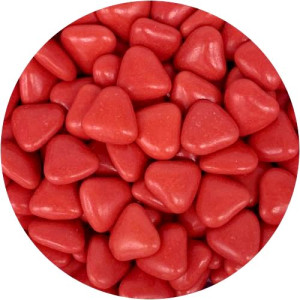 Red Chocolate Heart Dragees 90g