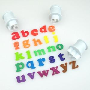 Mini Cake Star Easy Push Alphabet Cutters- Lower Case