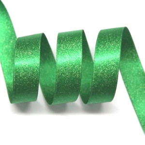 15mm Emerald Green Sparkle Ribbon