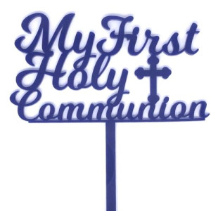 My First Holy Communion Topper - Navy Acrylic