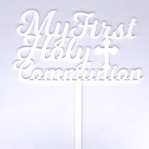 My First Holy Communion Topper - White Acrylic