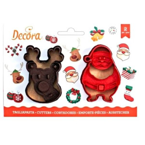 Decora Santa Claus & Reindeer Cookie Cutters 