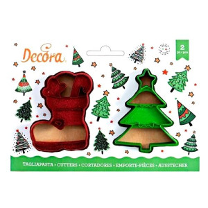 Decora Christmas Tree & Boot Cookie Cutters 