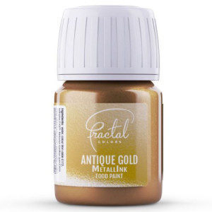 Fractal Colours Metallic Food Paint - Antique Gold 30ml