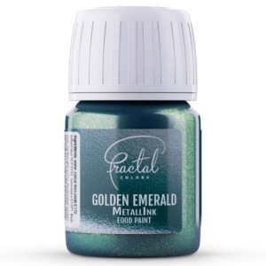 Fractal Colours Metallic Food Paint - Golden Emerald 30ml