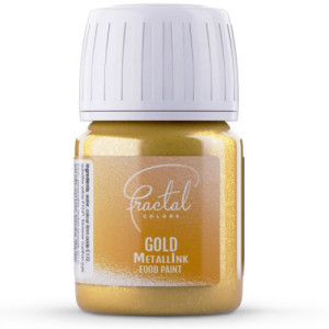 Fractal Colours Metallic Food Paint - Gold 30ml