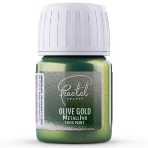 Fractal Colours Metallic Food Paint - Olive Gold 30ml