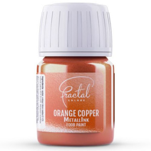 Fractal Colours Metallic Food Paint - Orange Copper 30ml
