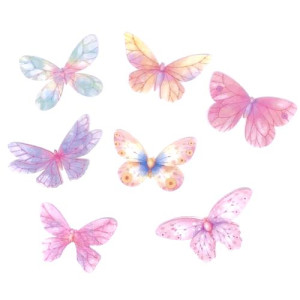Crystal Candy Wafer Butterflies - Gem Pk/21