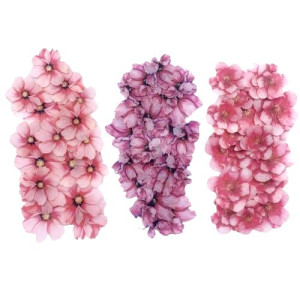 Crystal Candy Wafer Paper Mini Flowers - Wild Trio