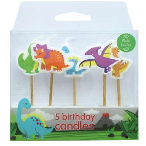 Dinosaur Birthday Candles Pk5