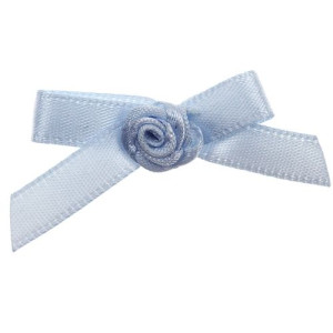 7mm Baby Blue Rose Bow