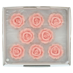 63mm Sugar Soft Roses Pk/8 - Rose Pink
