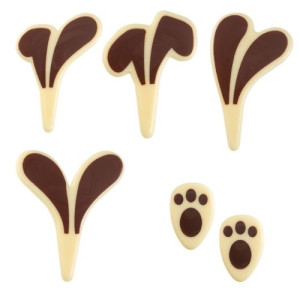 Belgian Chocolate Bunny Ears & Feet BOX/36 Sets
