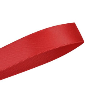 15mm Red Double Faced Satin Ribbon Roll 100 yards