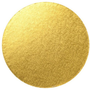 7" Round Double Thick Card - Gold