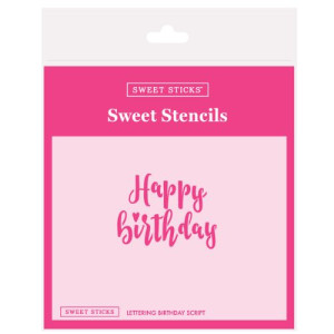 Sweet Stencils - Lettering Birthday Script