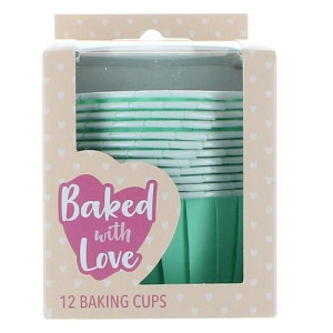 Aqua Baking Cups Pk/12