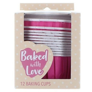 Hot Pink Baking Cups Pk/12