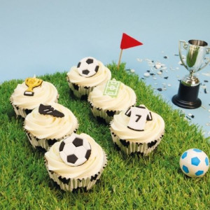 PME Edible Cupcake Toppers - Football Pk/6