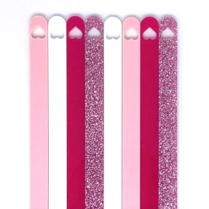 Popsicle Sticks Pk/8 - Pink Valentine's
