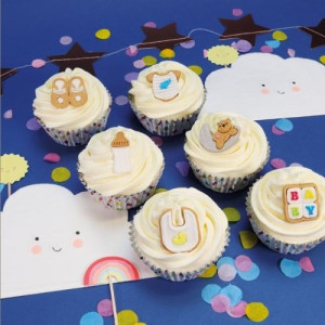 PME Edible Cupcake Toppers - Baby Pk/6