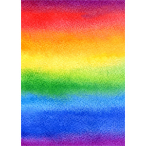 Rainbow Watercolour Wafer Paper Sheets Pk/2