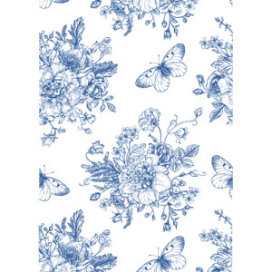 Blue Vintage Butterfly Wafer Paper Sheets Pk/2