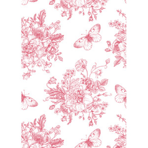 Pink Vintage Butterfly Wafer Paper Sheets Pk/2
