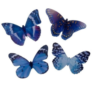 Crystal Candy Wafer Butterflies - Aqua Haze Pk/19