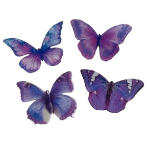 Crystal Candy Wafer Butterflies - Electric Haze Pk/19