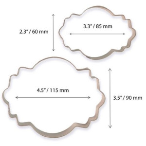PME Cookie & Cake Plaque Cutters Style 4 - Set/2