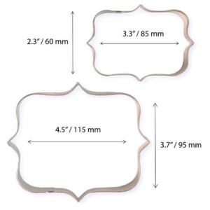 PME Cookie & Cake Plaque Cutters Style 1 - Set/2